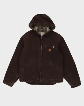 00s Carhartt Brown Workwear Hooded Jacket - L