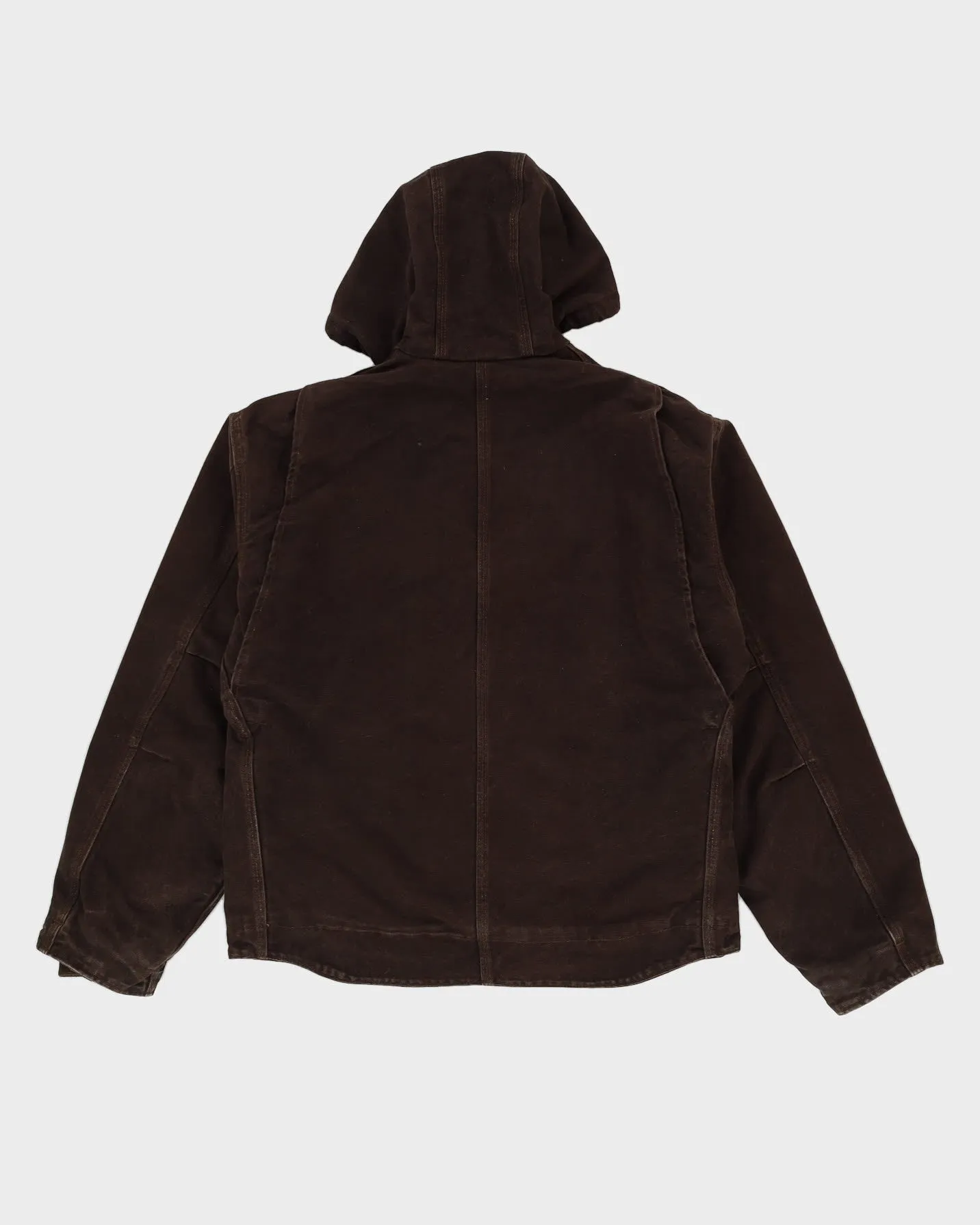 00s Carhartt Brown Workwear Hooded Jacket - L