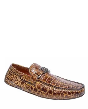 11VLPLP - Cuadra brown casual fashion alligator driving loafers for men