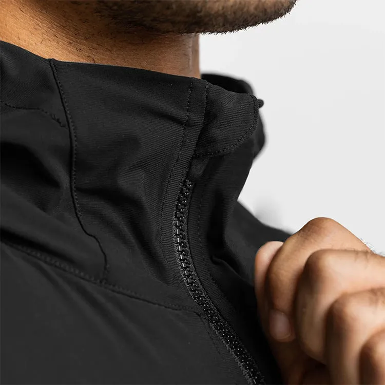 1/4 ZIP WATERPROOF FITNESS HOODED JACKET