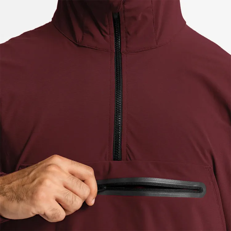 1/4 ZIP WATERPROOF FITNESS HOODED JACKET