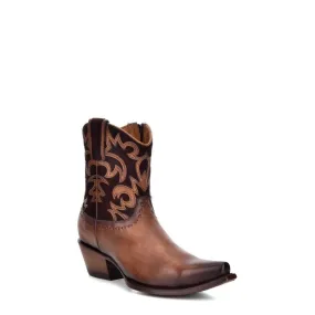 1GH9RS - Cuadra brown western cowgirl cowhide leather ankle boots for women