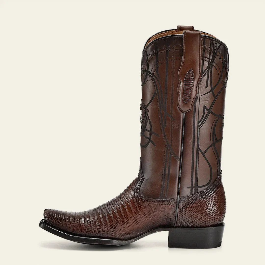 1J1NLT - Cuadra honey western cowboy lizard leather boots for men