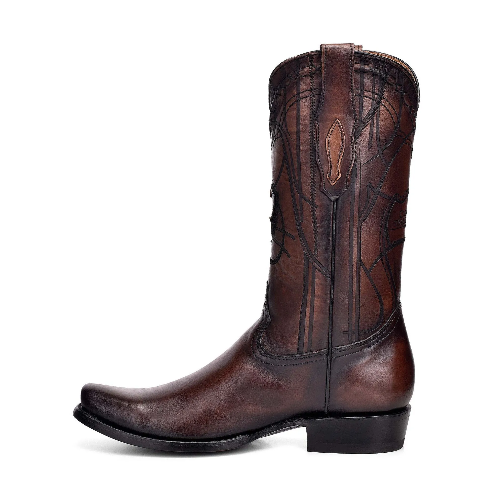 1J1NRS - Cuadra chestnut western cowboy cowhide leather boots for men