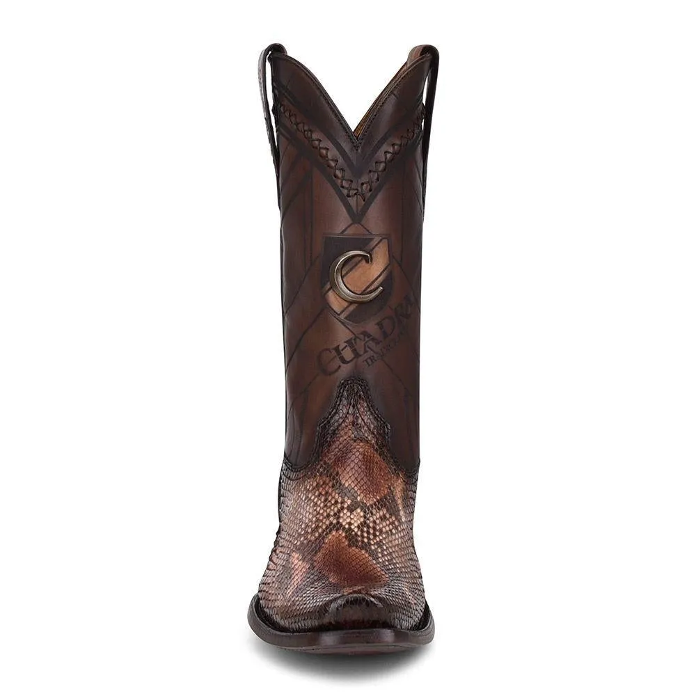 1J2FPH - Cuadra brown western cowboy python skin boots for men