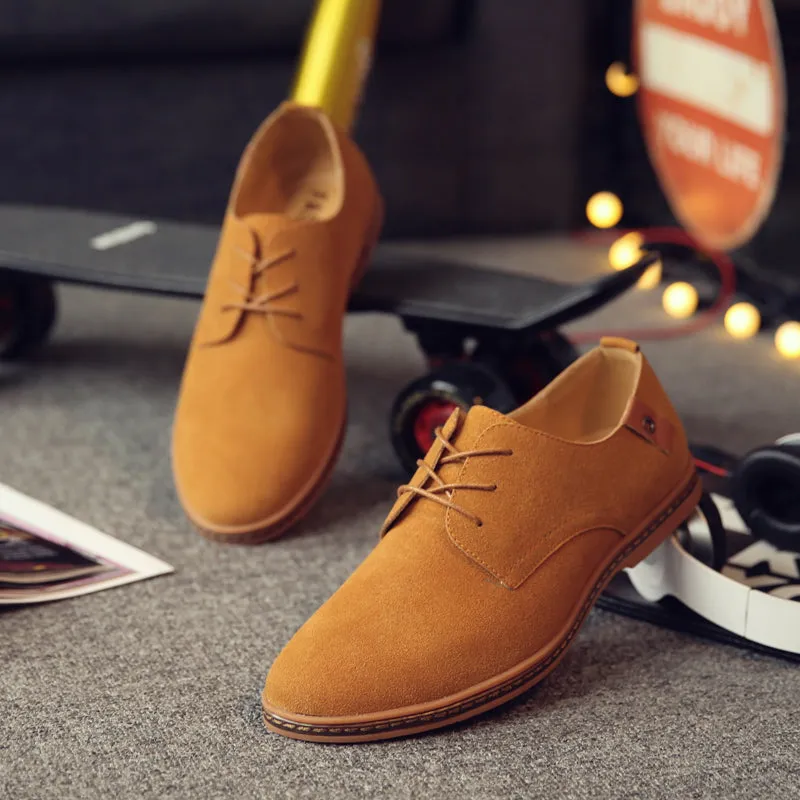 2020 Spring Suede Leather Men Shoes Oxford Casual Shoes Classic Sneakers Comfortable Footwear Dress