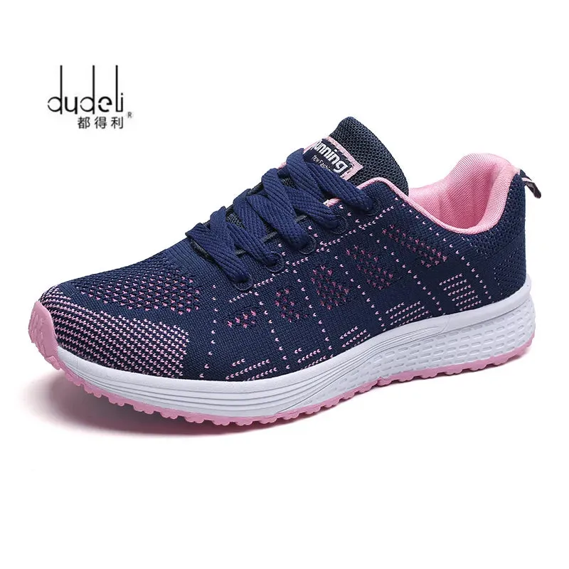 2021 Spring Women Shoes Flats Lady Fashion Casual Breathable Sneakers Mesh Running Shoes Women Sport