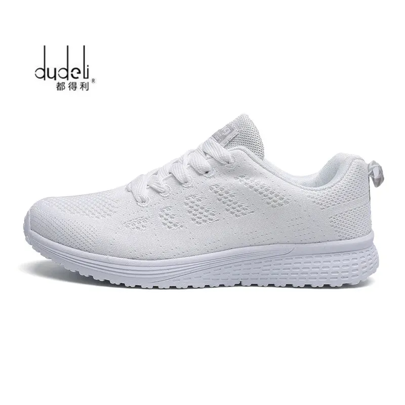 2021 Spring Women Shoes Flats Lady Fashion Casual Breathable Sneakers Mesh Running Shoes Women Sport