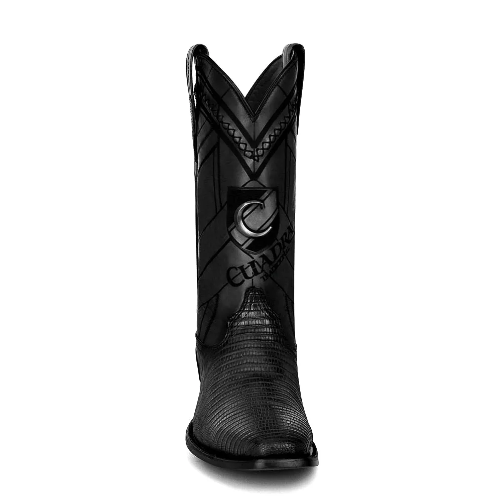 3C2FLT - Cuadra black fashion dress cowboy lizard leather boots for men