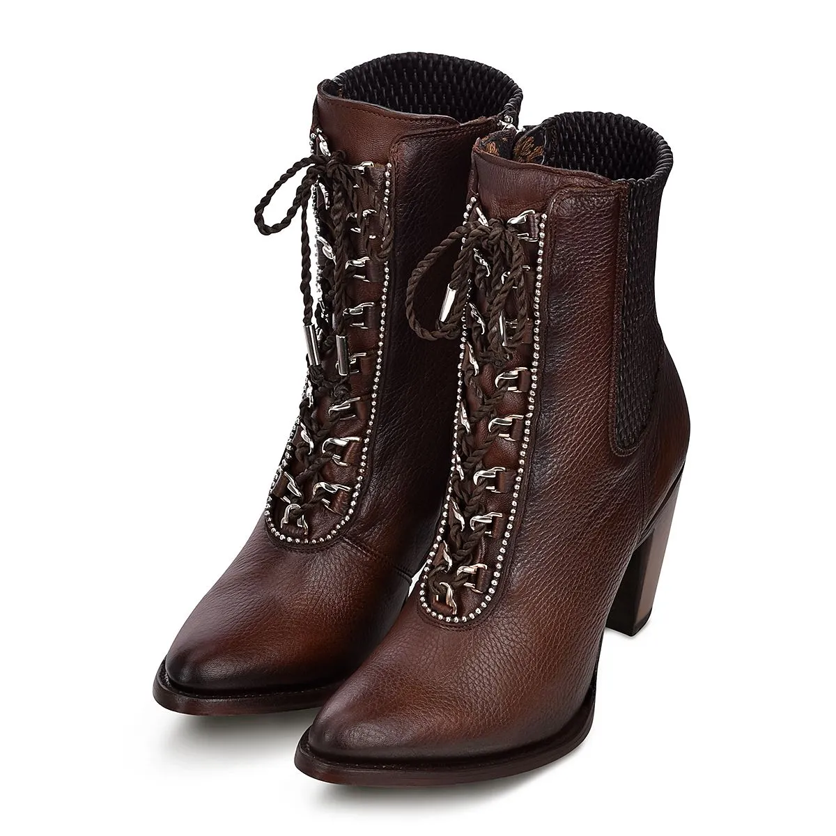 3F84RS - Cuadra chocolate Paris Texas cowboy leather ankle boots for women