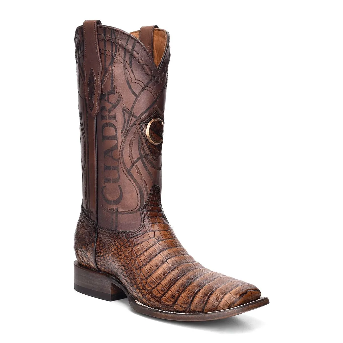 3Z1OFY - Cuadra maple cowboy rodeo caiman belly leather boots for men