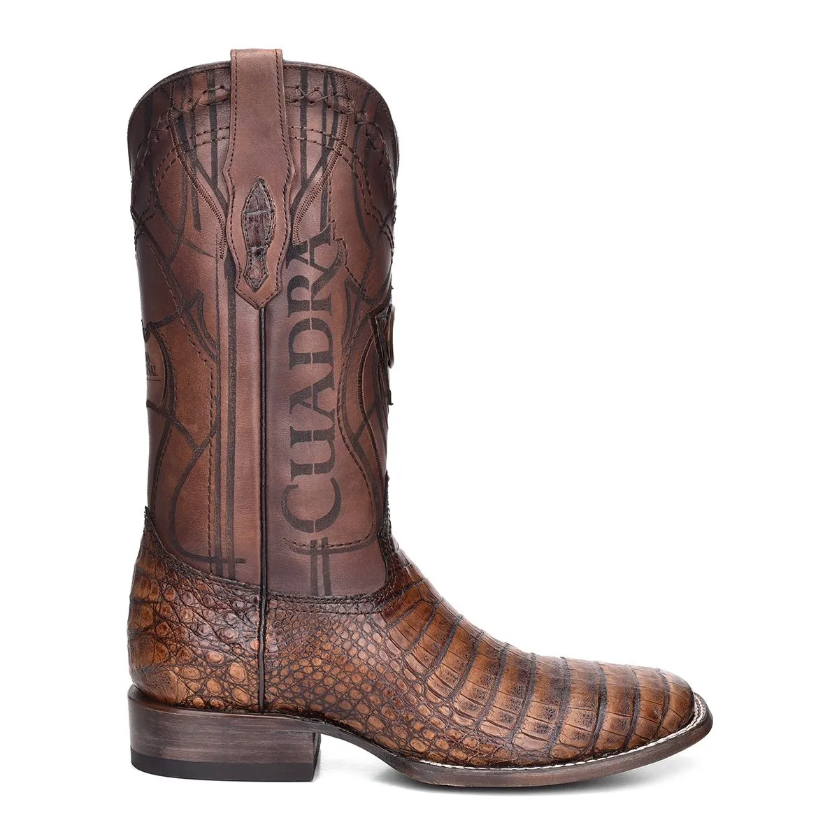 3Z1OFY - Cuadra maple cowboy rodeo caiman belly leather boots for men