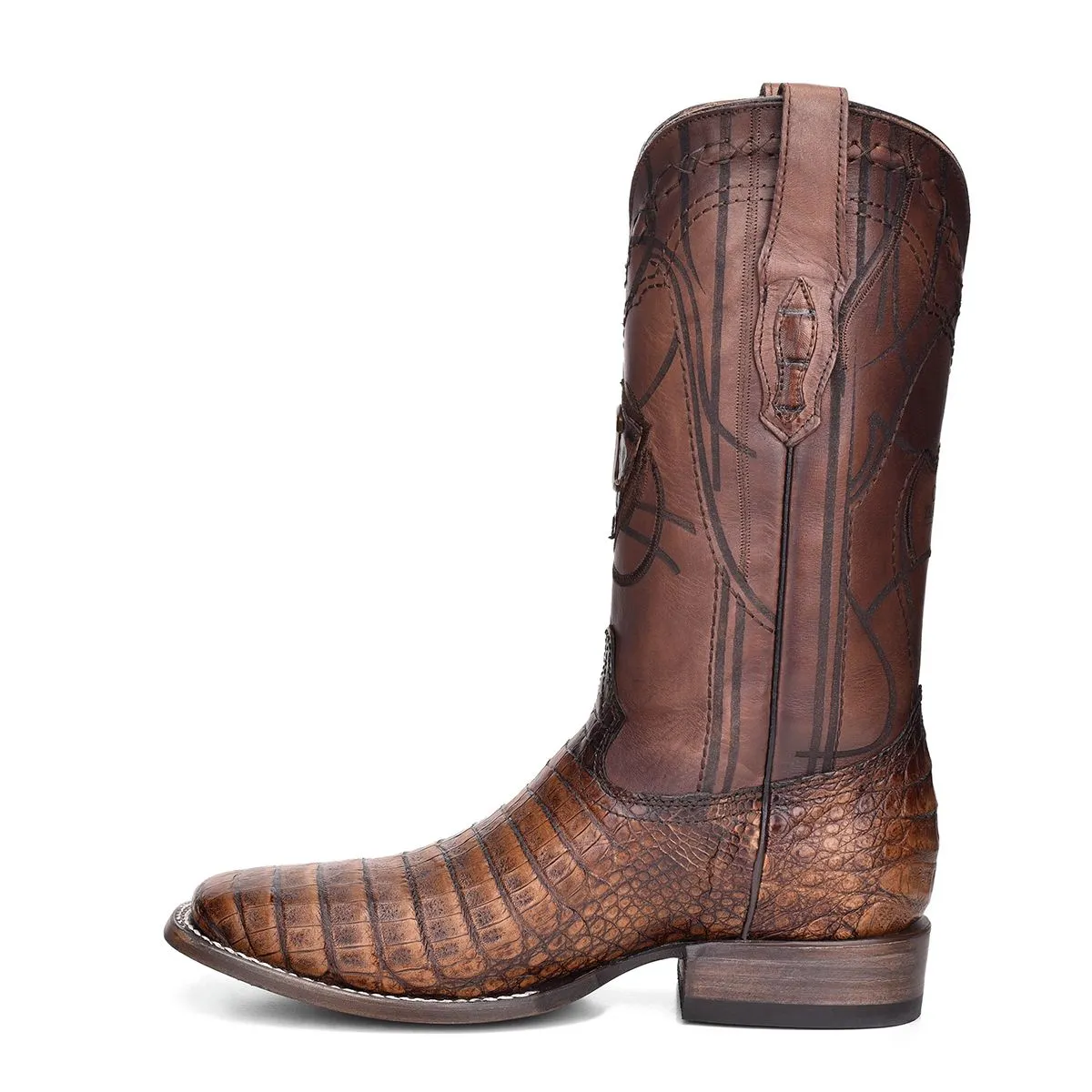 3Z1OFY - Cuadra maple cowboy rodeo caiman belly leather boots for men