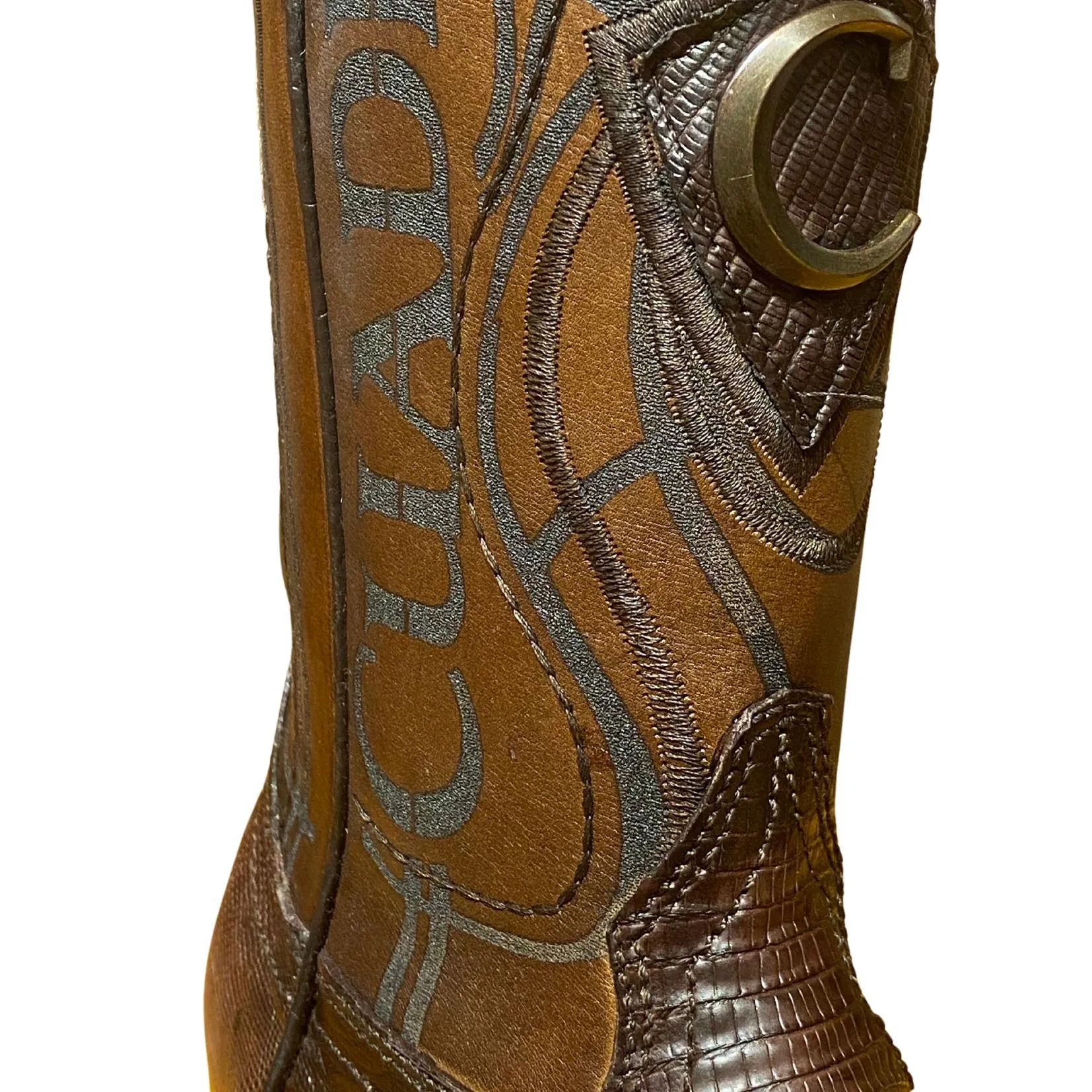 3Z1OLT - Cuadra brown dress cowboy rodeo lizard leather boots for men