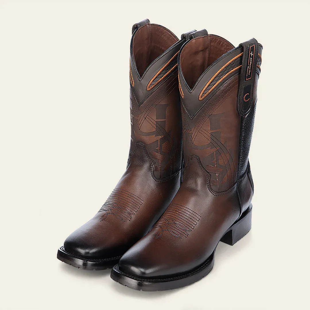 3Z20RS - Cuadra honey western cowboy rodeo cowhide leather boots