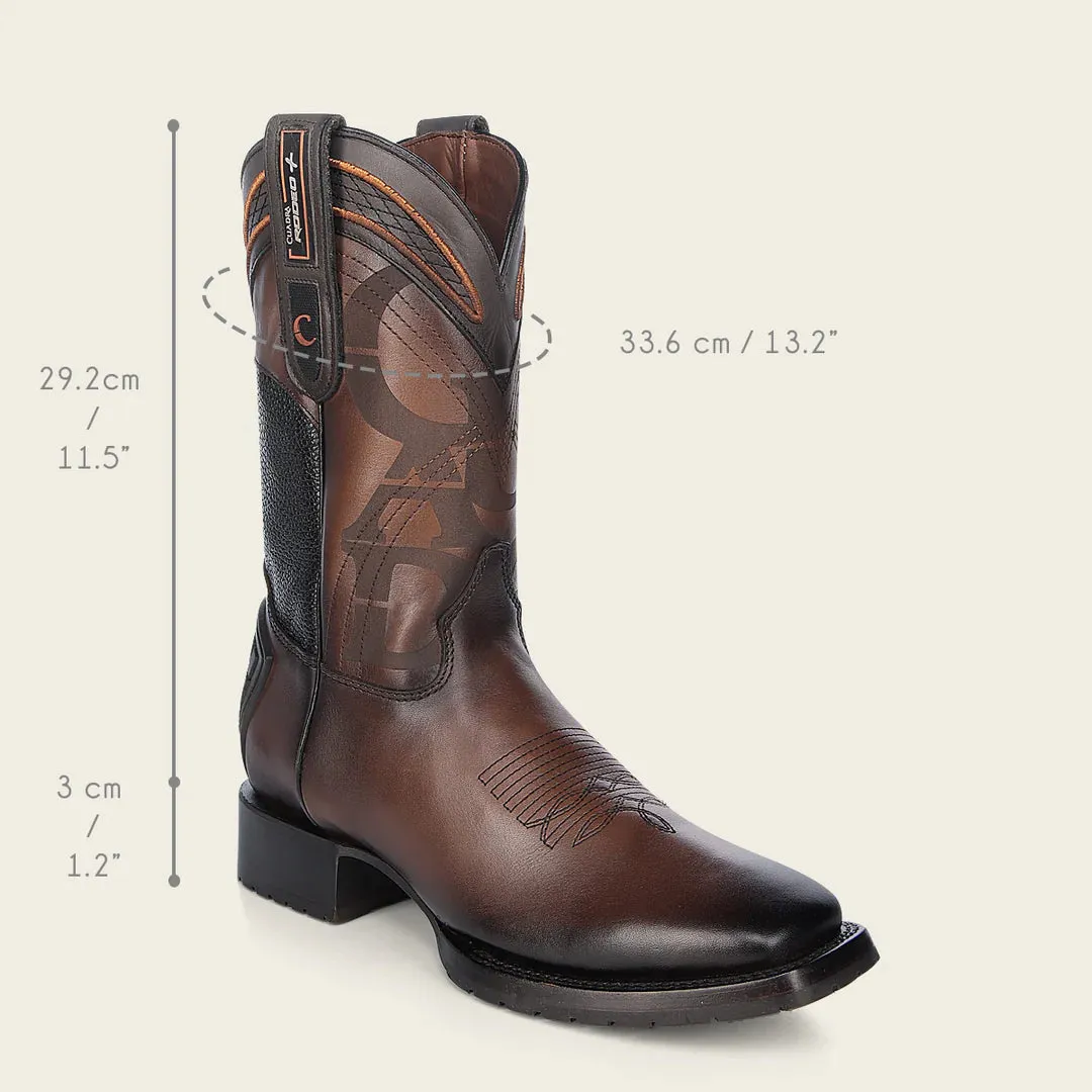 3Z20RS - Cuadra honey western cowboy rodeo cowhide leather boots