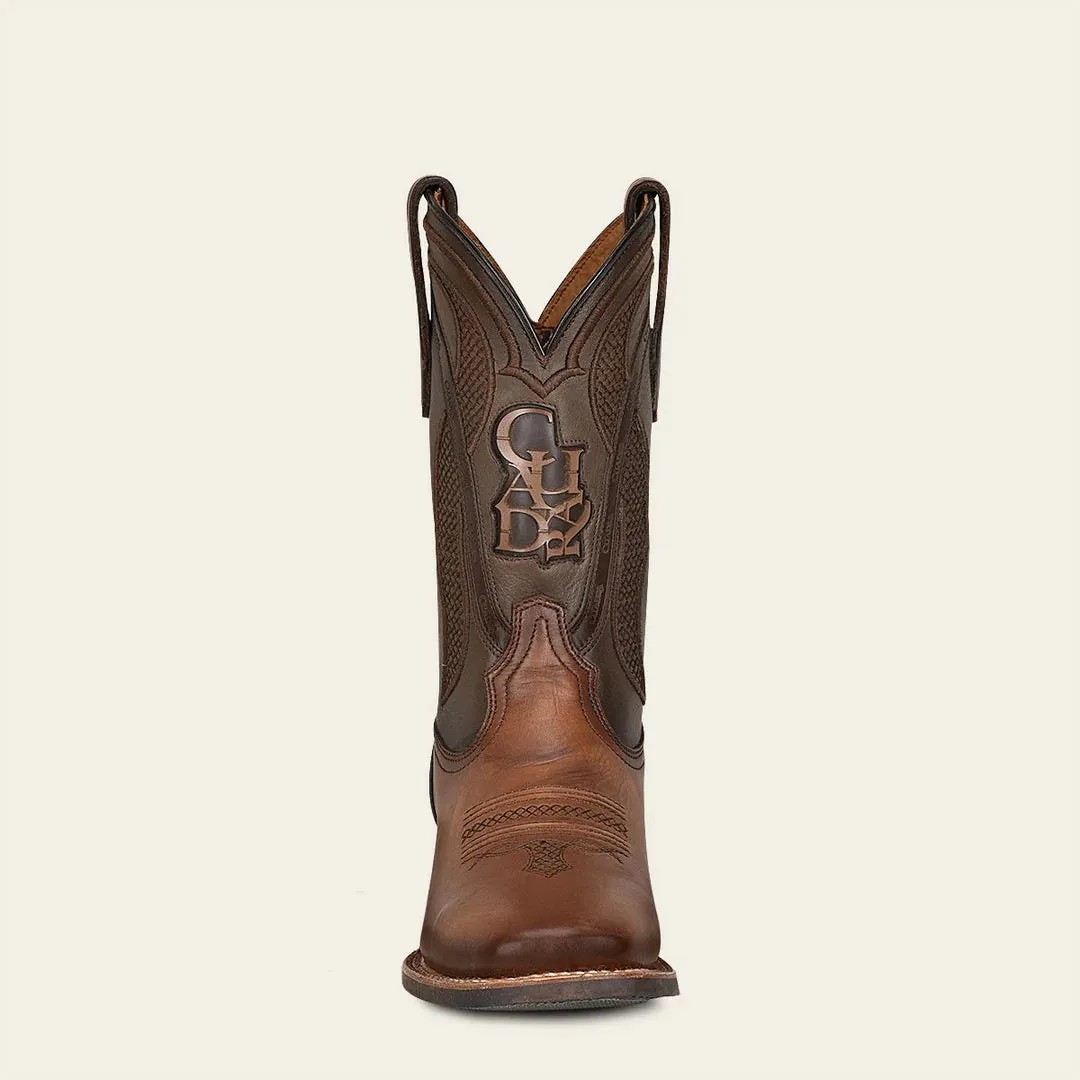 4L01RS - Cuadra sand cowboy rodeo cowhide leather boots for men