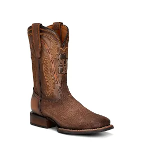 4L02TI - Cuadra brown cowboy western elephant boots for men