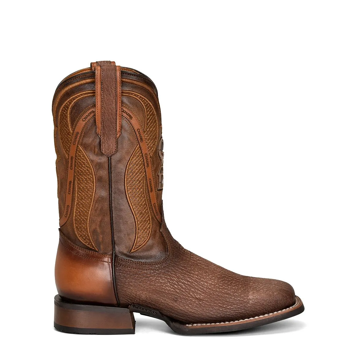 4L02TI - Cuadra brown cowboy western elephant boots for men