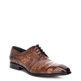 915LPLP - Cuadra maple dress casual alligator leather derby shoes for men