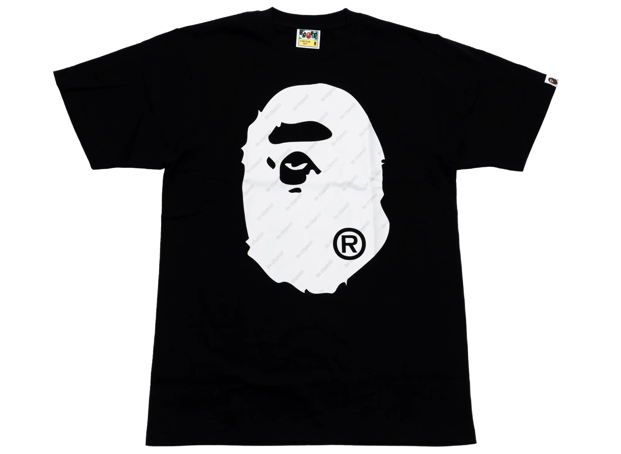 A Bathing Ape Bape Hexagram Big Ape Head Tee in Black xld