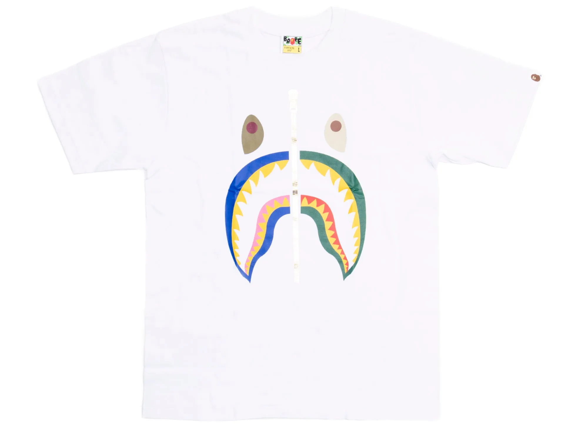 A Bathing Ape Bape Zipper S/S Tee in White