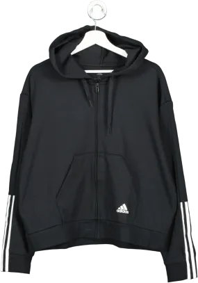 adidas Black Classic Hooded Track Top UK L