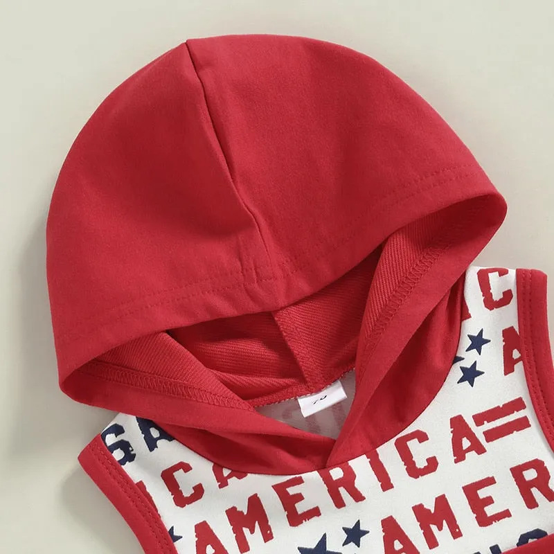 AMERICA Hooded Summer Outfit