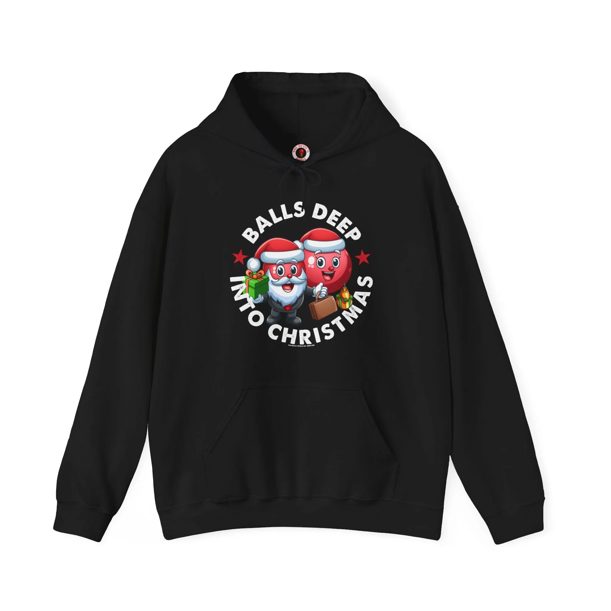 Balls Deep Into Christmas Hooded Sweatshirt