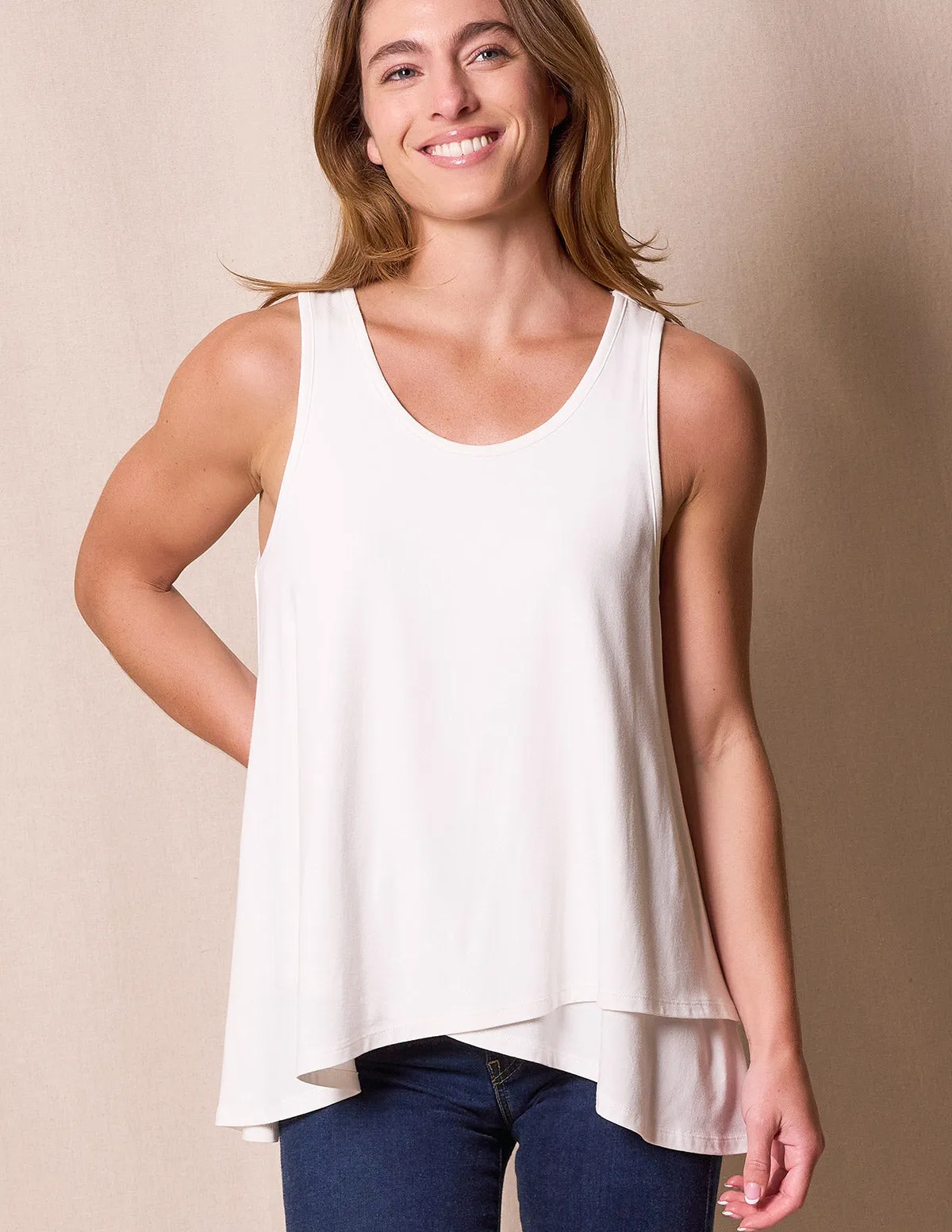 Bamboo / Organic Cotton Layered Tank