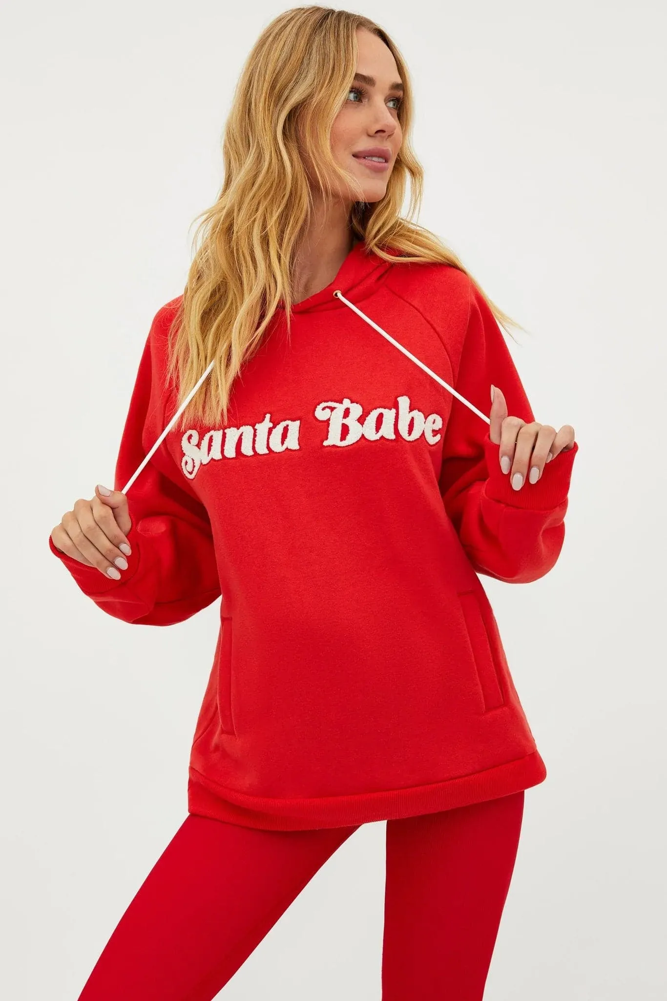 Beach Riot Alissa Santa Babe Hooded Sweater as seen on Una Healy