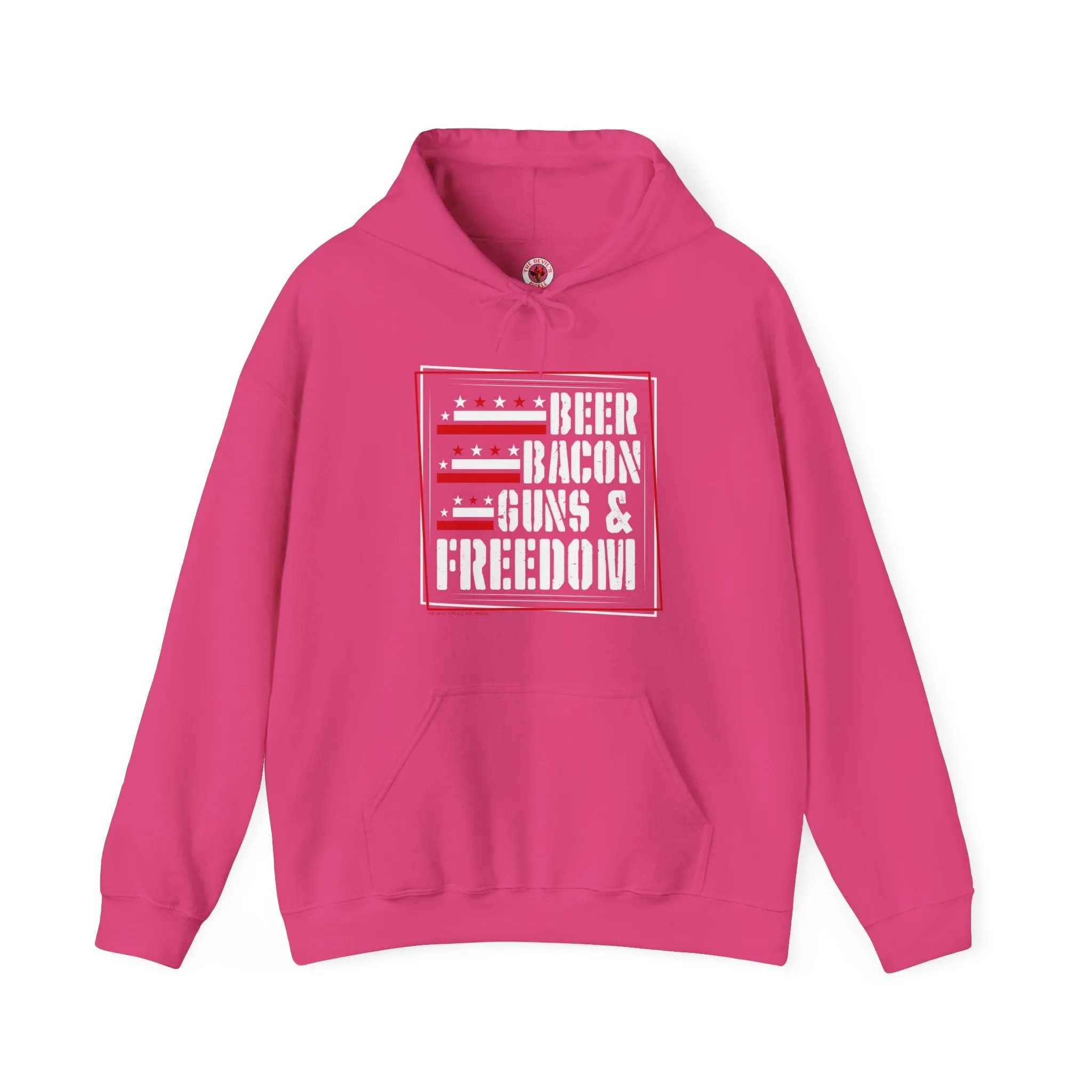 Beer Bacon Guns and Freedom Hooded Sweatshirt