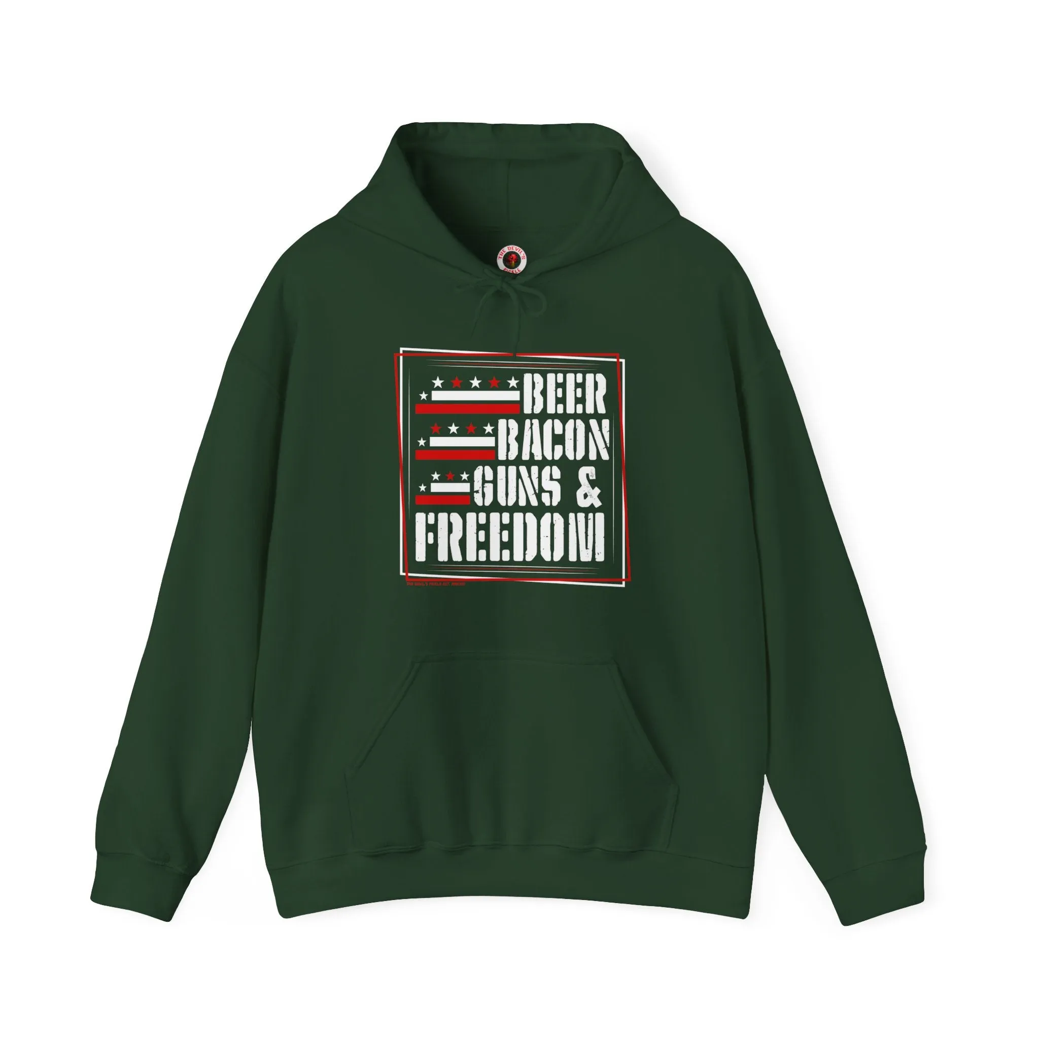 Beer Bacon Guns and Freedom Hooded Sweatshirt