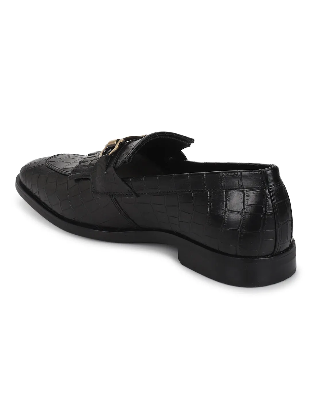 Black Croc PU Men Loafers (TC-SM-5026-BLKCROC)