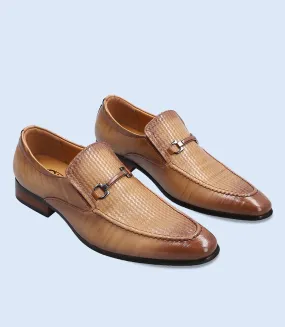 BM4162-KHAKI-Men formal Slip-on's