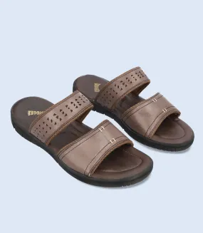 BM4407-BROWN-Men Slipper