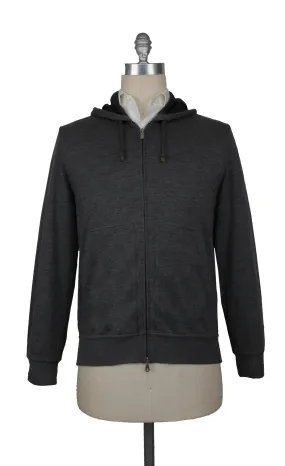 Brunello Cucinelli Dark Gray Hooded Jacket