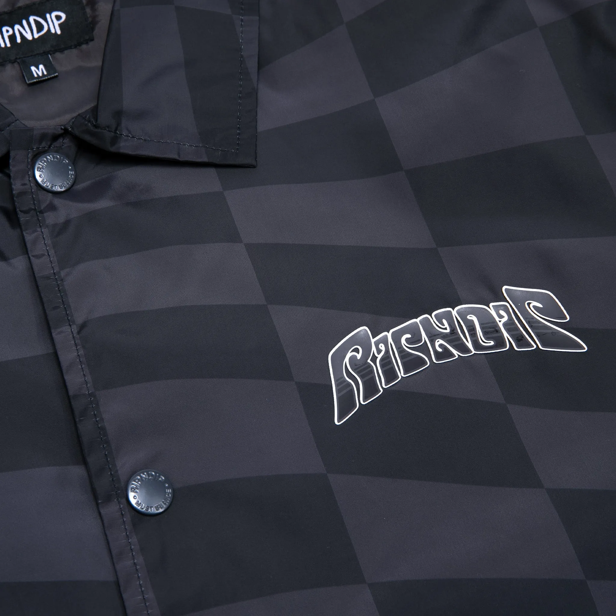 Checked Coaches Jacket (Black/Charcoal)