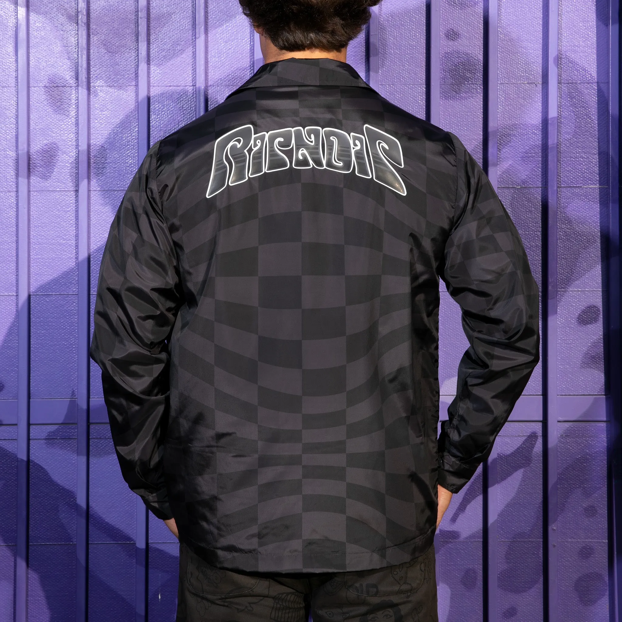 Checked Coaches Jacket (Black/Charcoal)