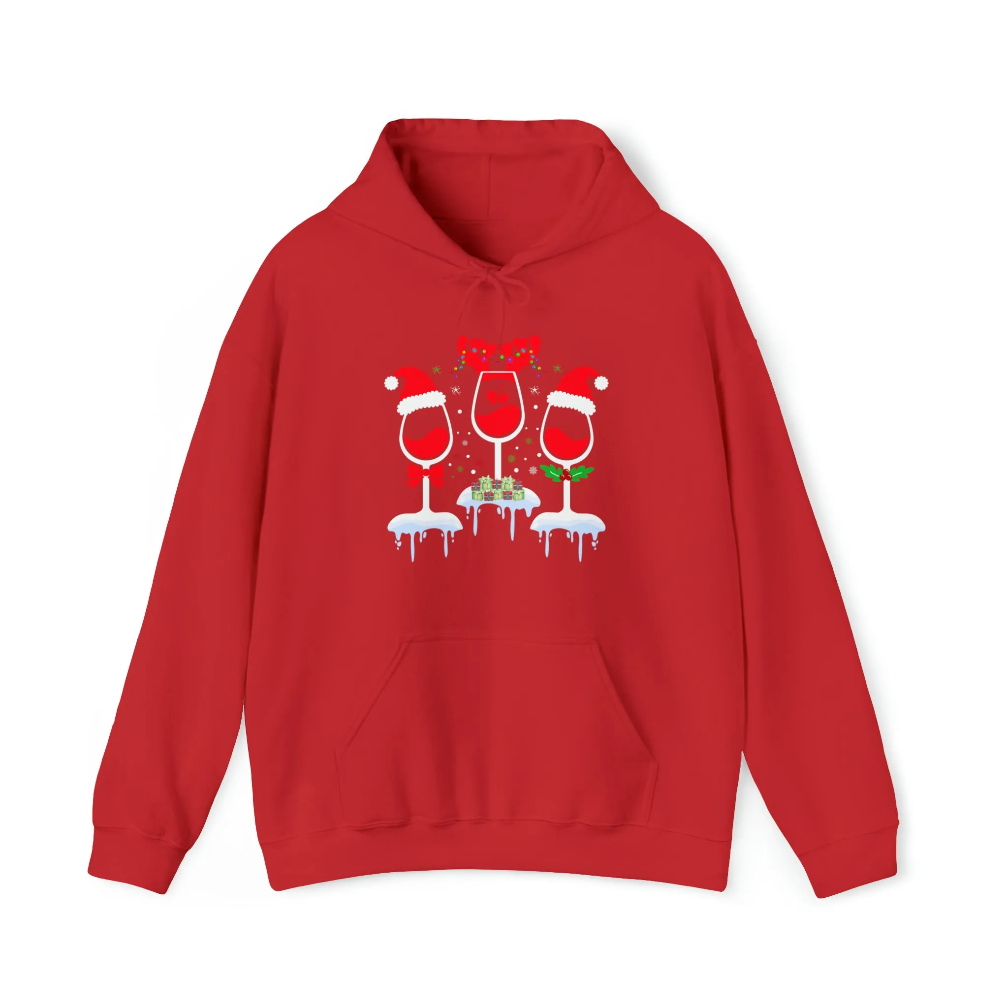 Christmas Wine Hooded Sweatshirt