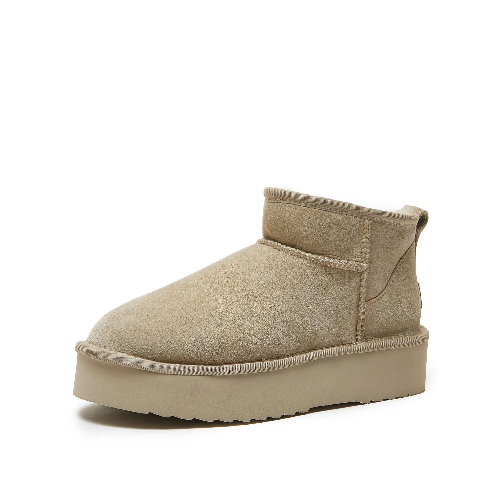 Classic Ultra Mini Platform Ugg - 4cm High Platform Short Boot - 100% A-Grade Double Face Australian Sheepskin