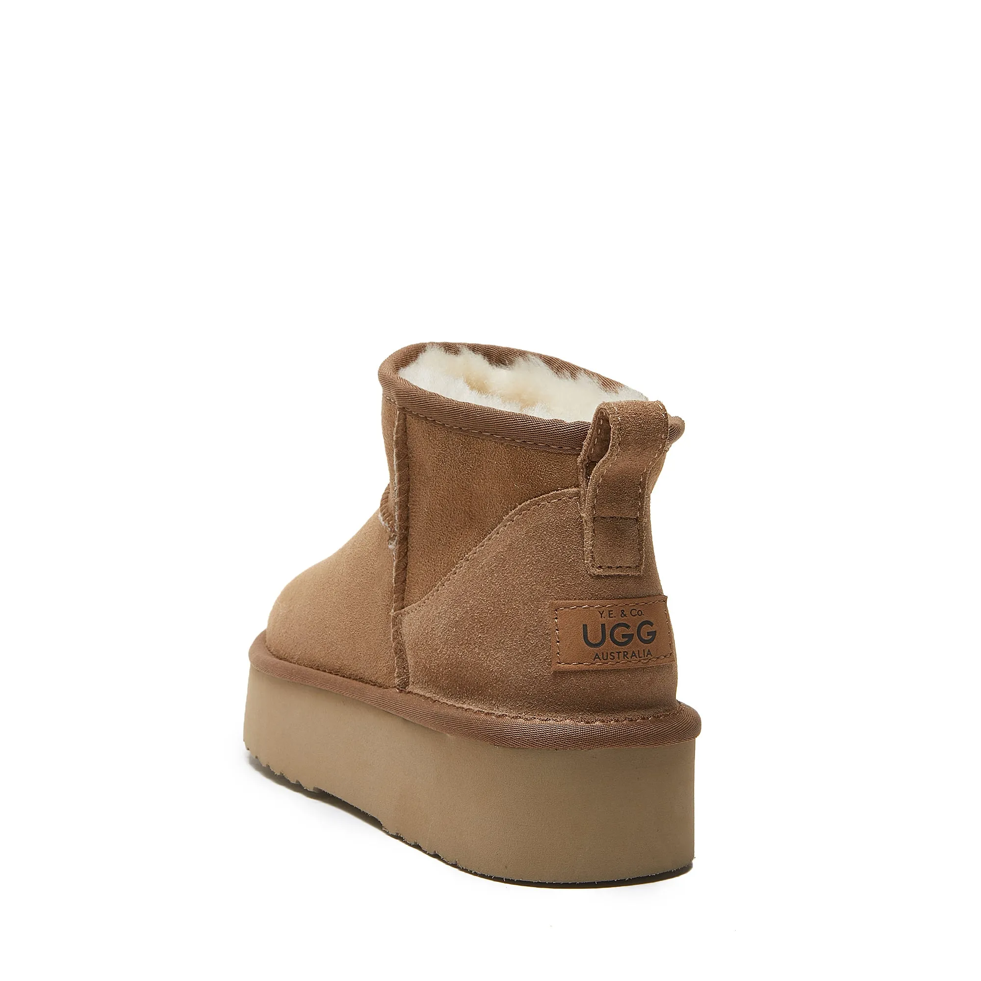 Classic Ultra Mini Platform Ugg - 4cm High Platform Short Boot - 100% A-Grade Double Face Australian Sheepskin