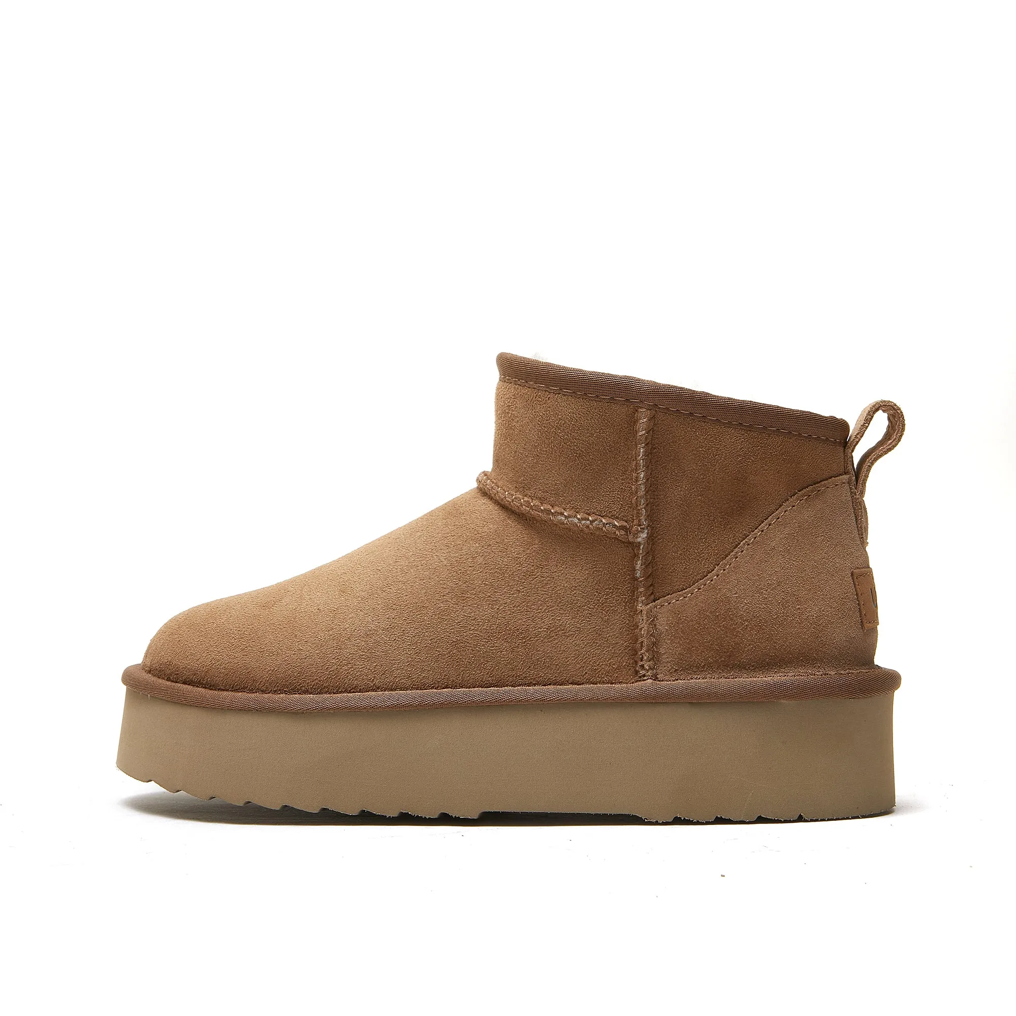 Classic Ultra Mini Platform Ugg - 4cm High Platform Short Boot - 100% A-Grade Double Face Australian Sheepskin