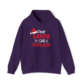 Dear Santa I Can Explain Hooded Sweatshirt