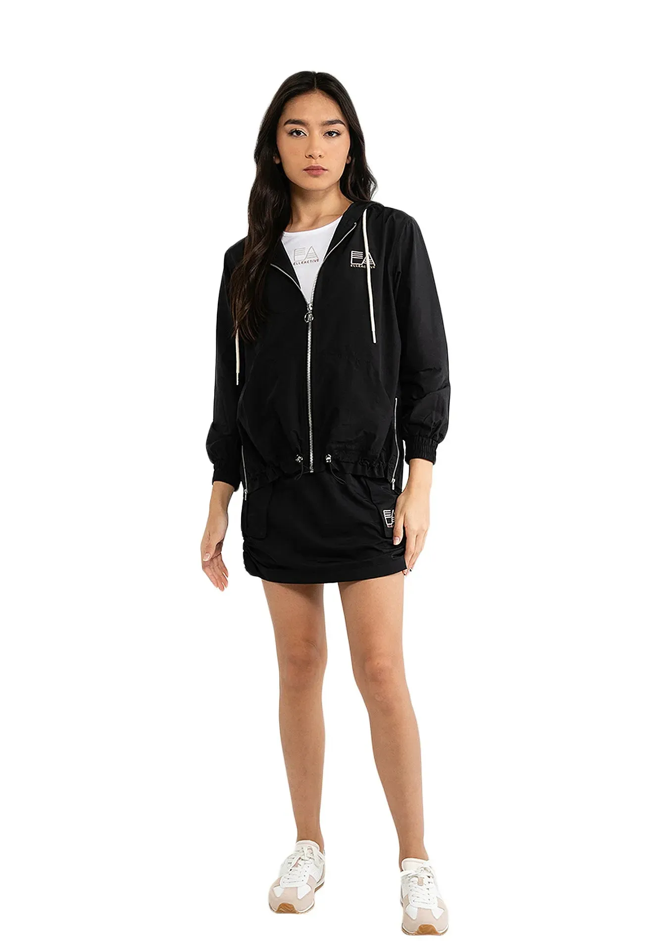 ELLE Active Full Zip Hooded Jacket With Logo