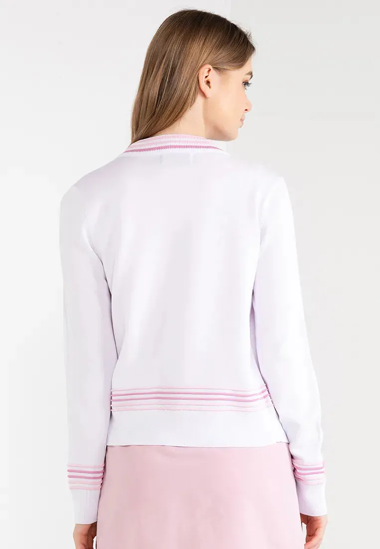 ELLE Active Stripe Details Zipper Knit Jacket