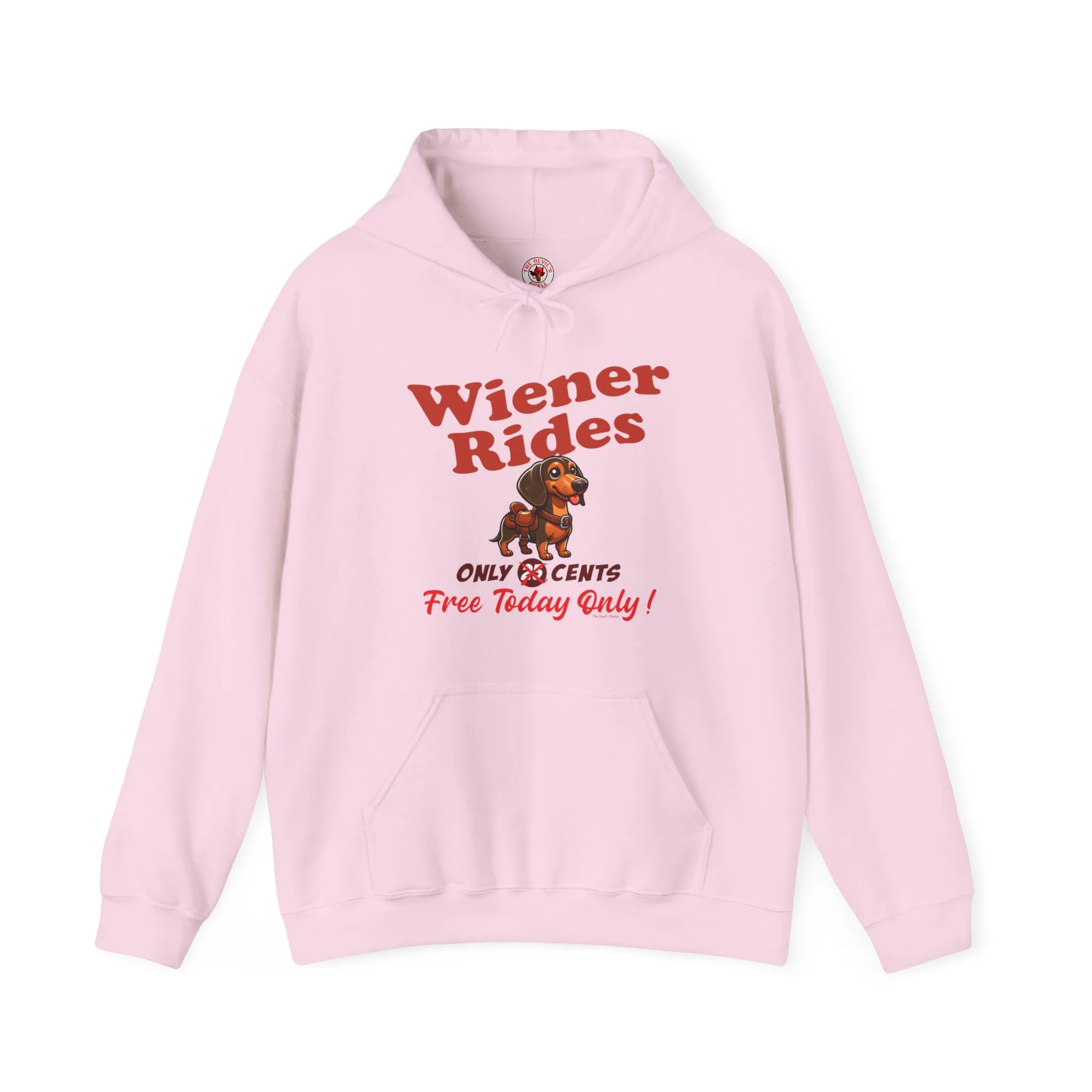 Free Wiener Rides Hooded Sweatshirt