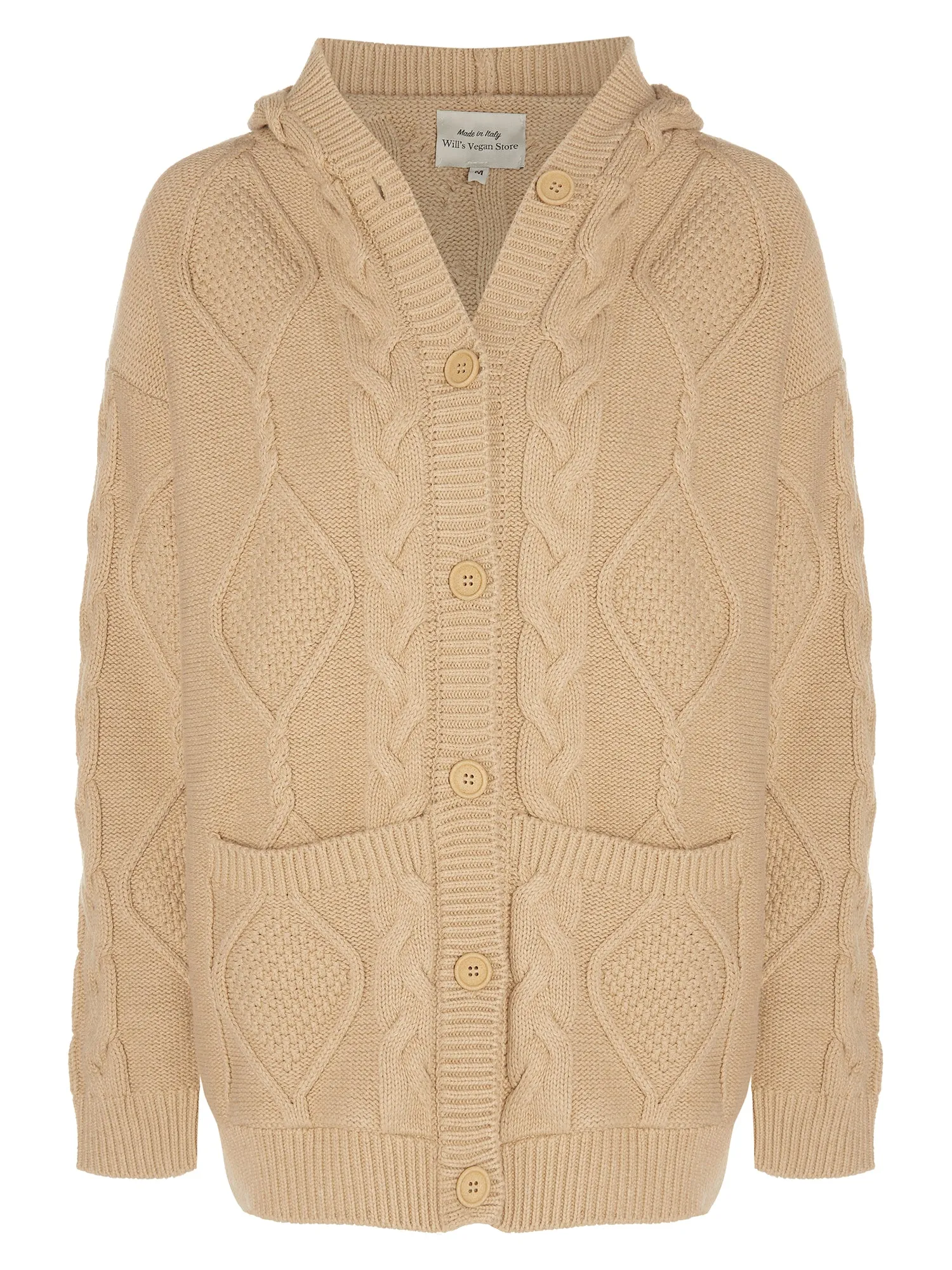 Hooded Button Up Knitted Cardigan