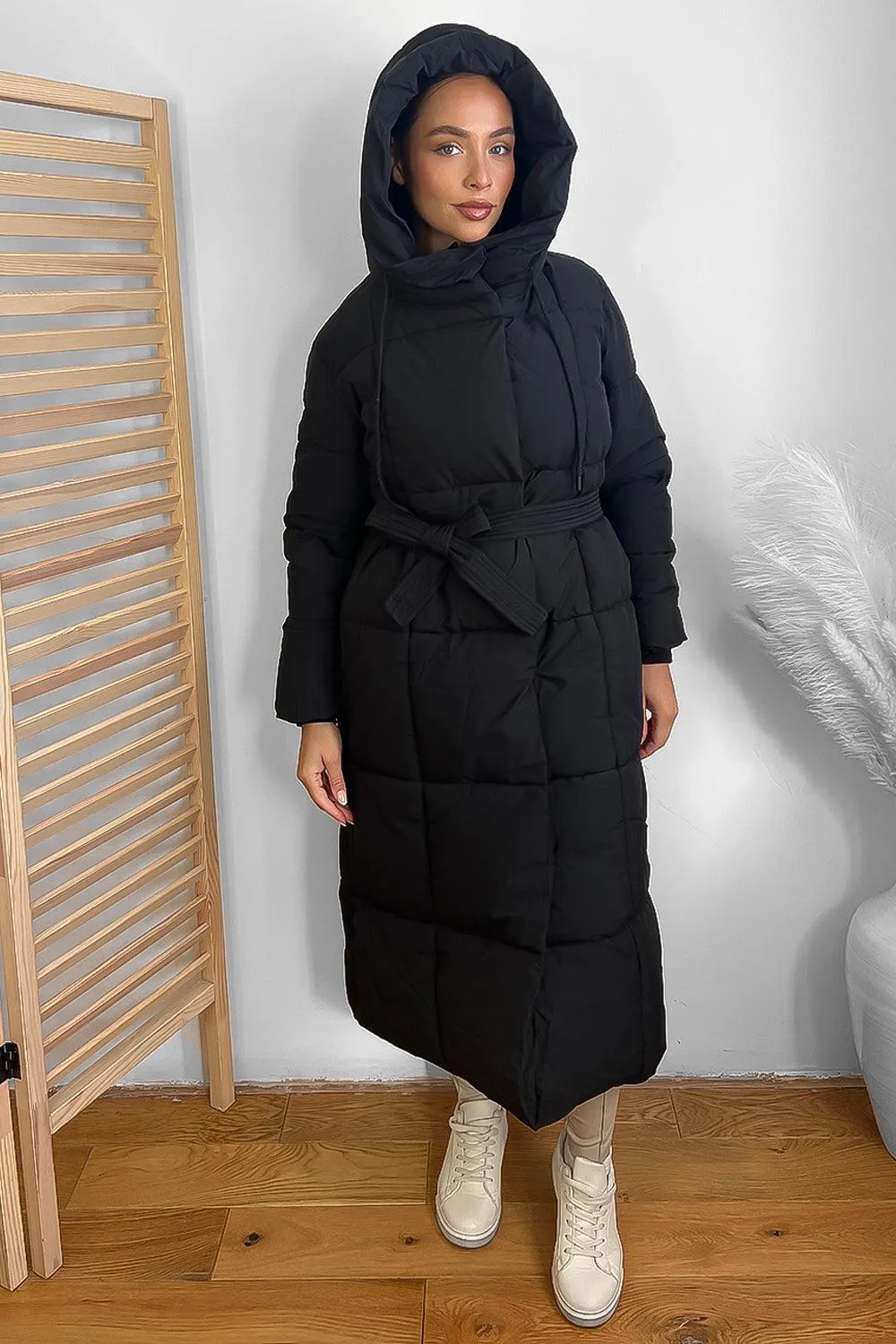 Hooded One Colour Maxi Puffer Jacket