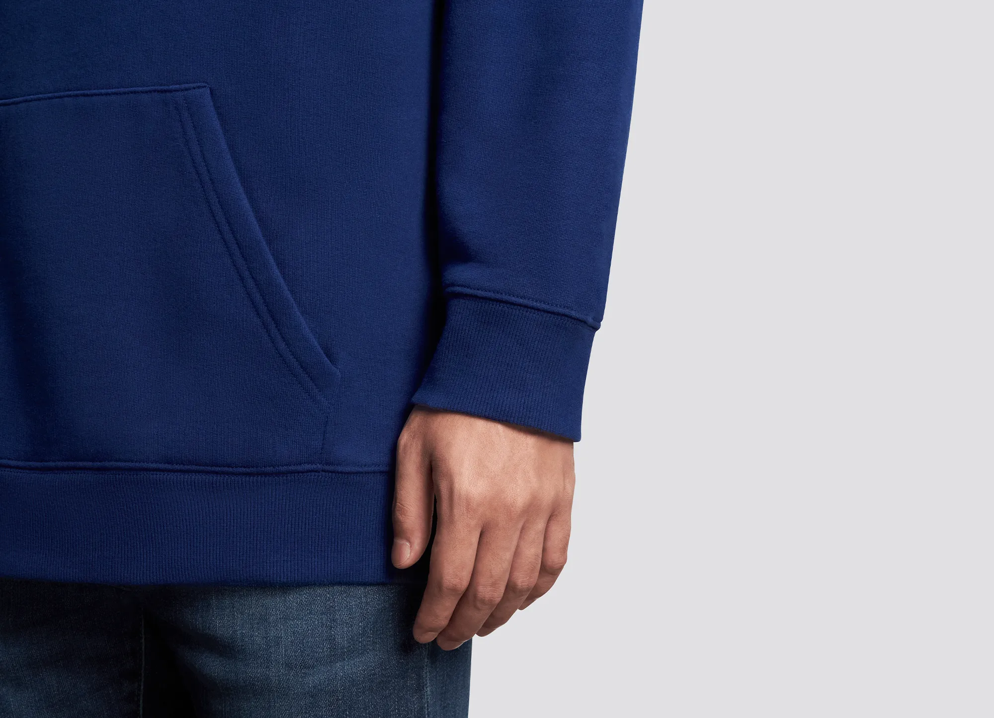 Hoodie Navy with Blue Logo